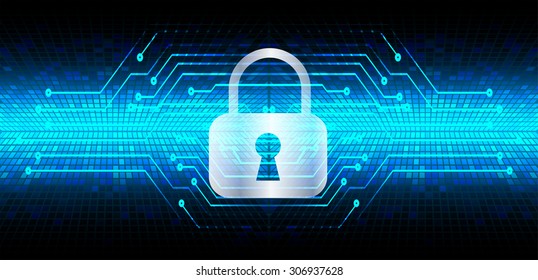 dark blue color Light Abstract Technology background for computer graphic website internet and business. circuit. vector illustration. infographics. motion move blur.neon. lock, key, Padlock
