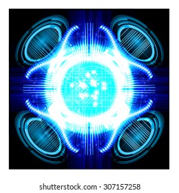 dark blue color Light Abstract Technology background for computer graphic website internet and business.circuit. vector illustration. abstract digital. infographics. motion move blur.neon.
