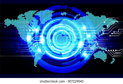 dark blue color Light Abstract Technology background for computer graphic website internet and business.circuit.vector illustration. abstract digital. infographics. motion move blur.World map