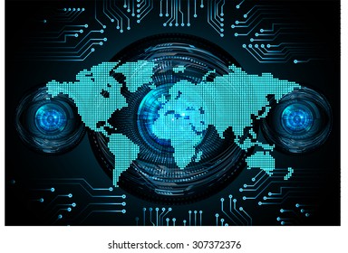 dark blue color Light Abstract Technology background for computer graphic website internet and business.circuit.vector illustration. abstract digital. infographics. motion move blur.World map