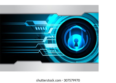 dark blue color Light Abstract Technology background for computer graphic website internet and business. circuit. vector illustration. infographics. motion move blur.neon. lock, key, Padlock
