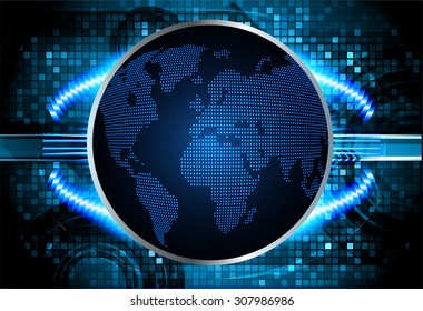 dark blue color Light Abstract Technology background for computer graphic website internet and business.circuit.vector illustration. abstract digital. infographics. motion move blur.World map