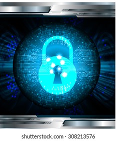 dark blue color Light Abstract Technology background for computer graphic website internet and business. circuit. vector illustration. infographics. motion move blur.neon. lock, key, Padlock