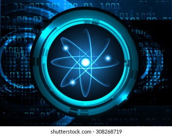 dark blue color Light Abstract Technology background for computer graphic website internet and business. circuit. vector illustration. silver. infographics. molecule atom electron neutron nuclear