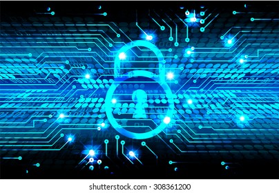 dark blue color Light Abstract Technology background for computer graphic website internet and business. circuit. vector illustration. infographics. motion move blur.neon. lock, key, Padlock