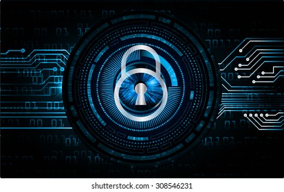 dark blue color Light Abstract Technology background for computer graphic website internet and business. circuit. vector illustration. infographics. motion move blur.neon. lock, key, Padlock