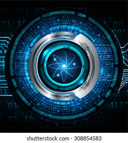 dark blue color Light Abstract Technology background for computer graphic website internet and business. circuit. vector illustration. silver. infographics. molecule atom electron neutron nuclear.