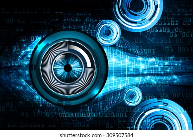 dark blue color Light Abstract Technology background for computer graphic website internet and business. circuit. illustration. digital. infographics. binary code background. www. vector. eye