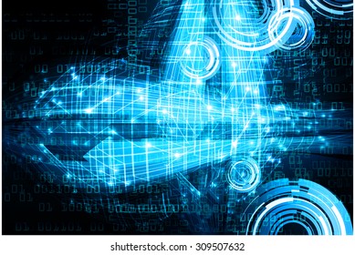 dark blue color Light Abstract Technology background for computer graphic website internet and business. circuit. illustration. digital. infographics. binary code background. www. vector. 
