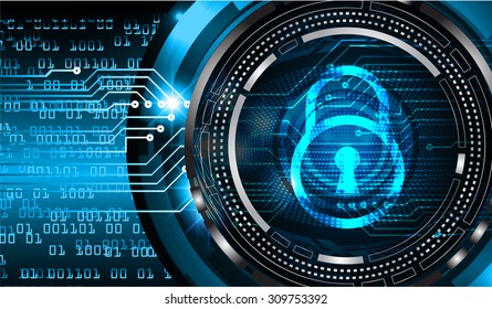 dark blue color Light Abstract Technology background for computer graphic website internet and business. circuit. vector illustration. infographics. motion move blur.neon. lock, key, Padlock