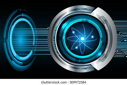 dark blue color Light Abstract Technology background for computer graphic website internet and business. circuit. vector illustration. silver. infographics. molecule atom electron neutron nuclear.