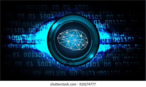 dark blue color Light Abstract Technology background for computer graphic website internet and business. circuit. illustration. infographics. binary code background. vector. Brain system, Brainstorm