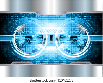 dark blue color Light Abstract Technology background for computer graphic website internet and business. circuit. vector illustration. infographics. motion move blur.neon. eye