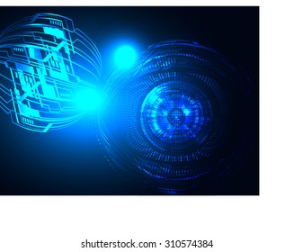 dark blue color Light Abstract Technology background for computer graphic website internet and business. circuit. vector illustration. infographics. motion move blur.neon. silver. eye