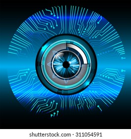 dark blue color Light Abstract Technology background for computer graphic website internet and business. circuit. illustration. digital. infographics. binary code. eye