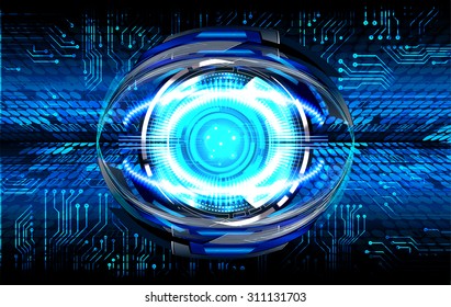 dark blue color Light Abstract Technology background for computer graphic website internet and business. circuit. vector illustration. infographics. motion move blur.neon. eye. eyeball