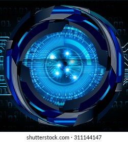 dark blue color Light Abstract Technology background for computer graphic website internet and business. circuit. vector illustration. infographics. motion move blur.neon. eye. eyeball
