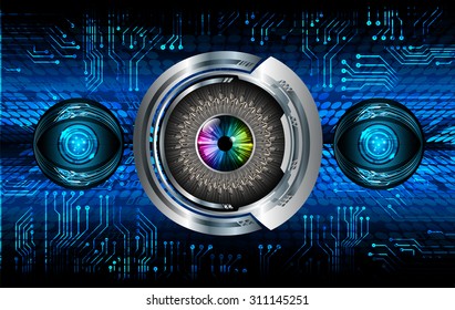 dark blue color Light Abstract Technology background for computer graphic website internet and business. circuit. vector illustration. infographics. motion move blur.neon. eye. eyeball