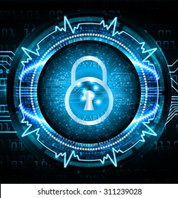 dark blue color Light Abstract Technology background for computer graphic website internet and business. circuit. vector illustration. infographics. motion move blur.neon. lock, key, Padlock