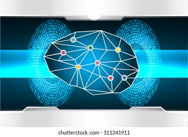Dark blue color Light Abstract Technology background for computer graphic website internet and business. circuit. vector illustration. infographics. motion move blur.neon. Brainstorm, Brain, 
