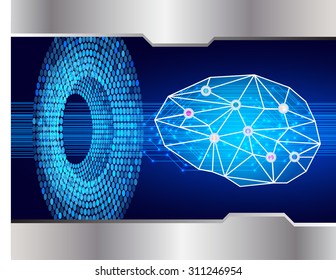 Dark blue color Light Abstract Technology background for computer graphic website internet and business. circuit. vector illustration. infographics. motion move blur.neon. Brainstorm, Brain, 