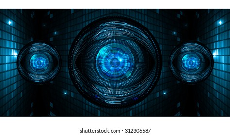 dark blue color Light Abstract Technology background for computer graphic website internet and business. circuit. illustration. digital. infographics. binary code. eye.