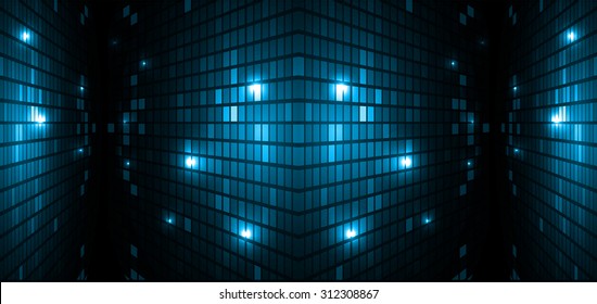 Dark blue color Light Abstract pixels Technology background for computer graphic website internet. circuit board. text box. Mosaic, table