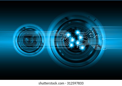 dark blue color Light Abstract Technology background for computer graphic website internet and business. circuit. vector illustration. infographics. motion move blur.neon. eye. eyeball