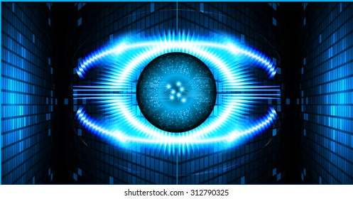 dark blue color Light Abstract Technology background for computer graphic website internet and business. circuit. vector illustration. infographics. motion move blur.neon. eye. eyeball