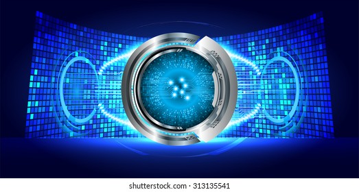 Dark blue color Light Abstract Technology background for computer graphic website internet and business. circuit. vector illustration. infographics. motion move blur.neon. pixel. eye