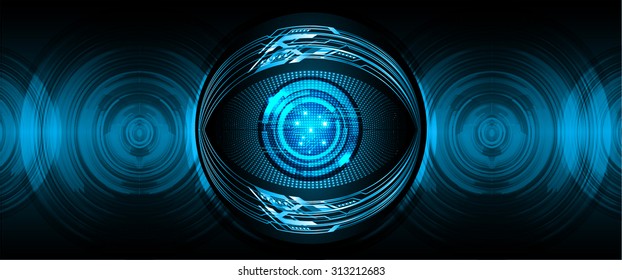 Dark blue color Light Abstract Technology background for computer graphic website internet and business. circuit. vector illustration. infographics. motion move blur.neon. wave. pixel. eye
