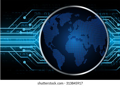 Dark blue color Light Abstract Technology background for computer graphic website internet and business. circuit. vector illustration. infographics. motion move blur.neon. World Map, Global
