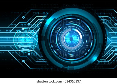 Dark blue color Light Abstract Technology background for computer graphic website internet and business. circuit. vector illustration. infographics. motion move blur.neon. pixel. eye