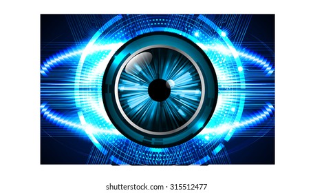 Dark blue color Light Abstract Technology background for computer graphic website internet and business. circuit. vector illustration. infographics. motion move blur.neon. pixel. eye