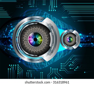 Dark blue color Light Abstract Technology background for computer graphic website internet and business. circuit. vector illustration. infographics. motion move blur.neon. pixel. eye