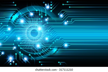 Dark blue color Light Abstract Technology background for computer graphic website internet and business. circuit. vector illustration. infographics. motion move blur.neon. pixel. eye.