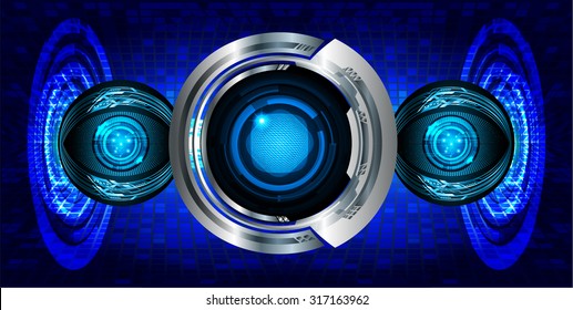 Dark blue color Light Abstract Technology background for computer graphic website internet and business. circuit. vector illustration. infographics. motion move blur.neon. pixel. eye
