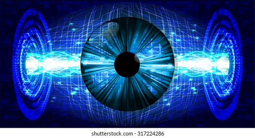 Dark blue color Light Abstract Technology background for computer graphic website internet and business. circuit. vector illustration. infographics. motion move blur.neon. pixel. eye
