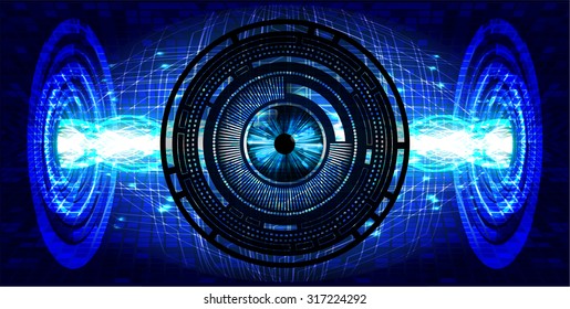 Dark blue color Light Abstract Technology background for computer graphic website internet and business. circuit. vector illustration. infographics. motion move blur.neon. pixel. eye