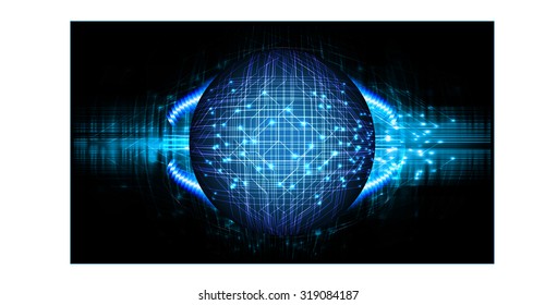 Dark blue color Light Abstract Technology background for computer graphic website internet and business. circuit. vector illustration. infographics. motion move blur.neon. pixel. eye