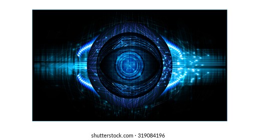 Dark blue color Light Abstract Technology background for computer graphic website internet and business. circuit. vector illustration. infographics. motion move blur.neon. pixel. eye