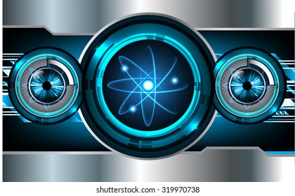 Dark blue color Light Abstract Technology background for computer graphic website internet and business. circuit. vector illustration. infographics. motion move blur.neon. pixel. eye