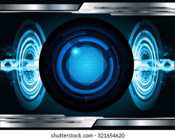 Dark blue color Light Abstract Technology background for computer graphic website internet and business. circuit. vector illustration. infographics. motion move blur.neon. pixel. eye