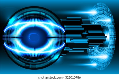 Dark blue color Light Abstract Technology background for computer graphic website internet and business. circuit. vector illustration. infographics. motion move blur.neon. pixel. eye