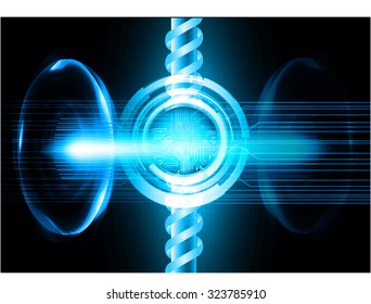 Dark blue color Light Abstract Technology background for computer graphic website internet and business. circuit. vector illustration. infographics. motion move blur.neon. pixel. wave