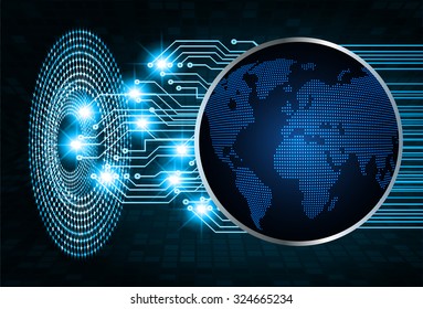 Dark blue color Light Abstract Technology background for computer graphic website internet and business. circuit. vector illustration. infographics. motion move blur.neon. pixel. lock, key, Padlock