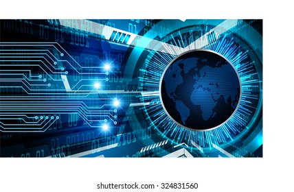 Dark blue color Light Abstract Technology background for computer graphic website internet and business.circuit.vector illustration.infographics. motion move blur.neon. pixel. World Map, Global