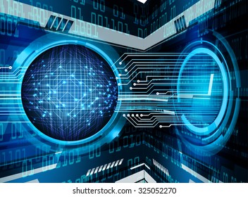 Dark blue color Light Abstract Technology background for computer graphic website internet and business. circuit. vector illustration. infographics. motion move blur.neon. pixel. eye