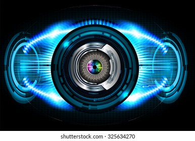 Dark blue color Light Abstract Technology background for computer graphic website internet and business. circuit. vector illustration. infographics. motion move blur.neon. pixel. eye