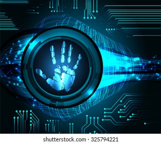 Dark blue color Light Abstract Technology background for computer graphic website internet and business.circuit.vector illustration. infographics.motion move blur.neon. pixel. fingerprint.Finger-print